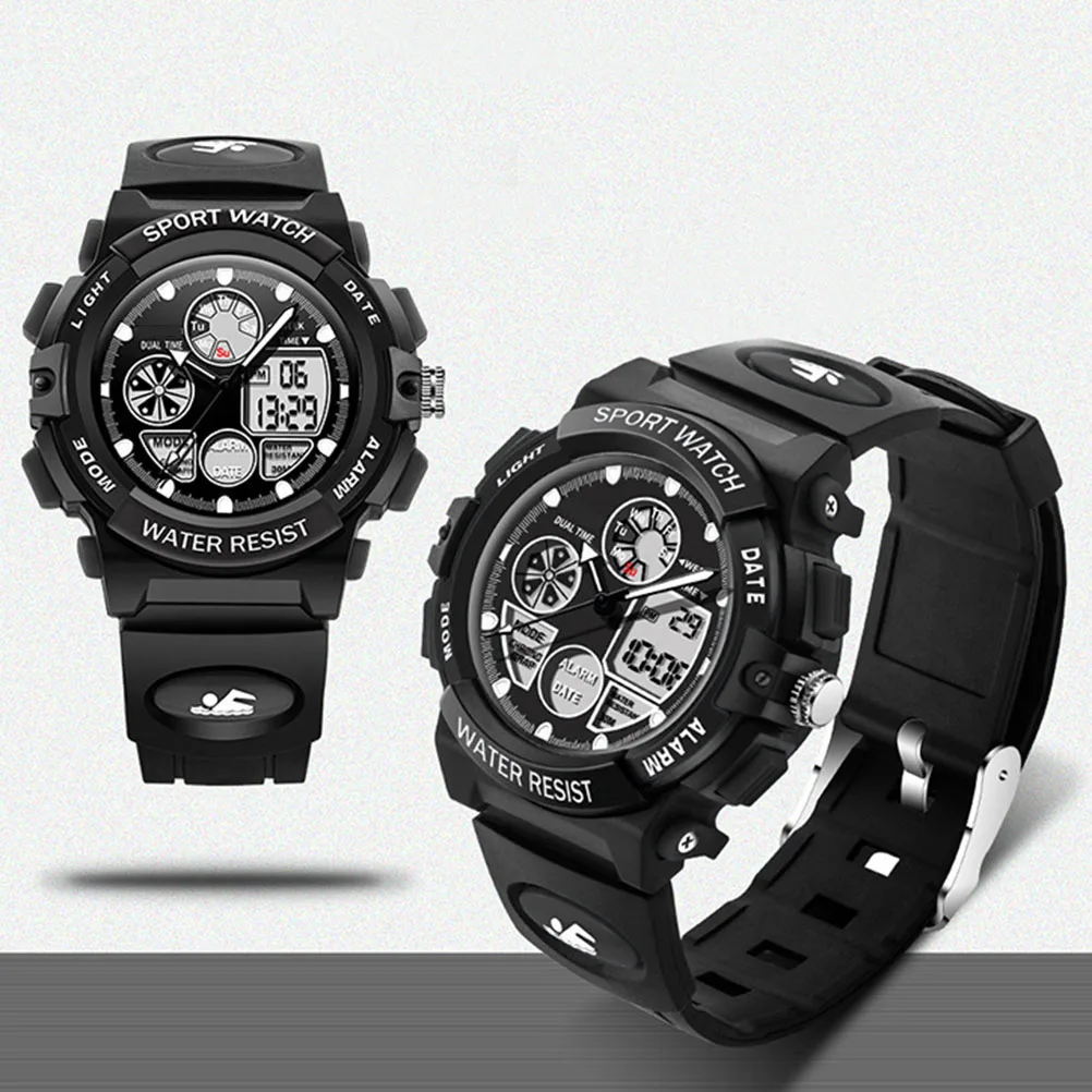 30M Waterproof Digital Kid Watch LED Alarm Calendar Stopwatch Dual Time 12 24H Kids Wristwatch for Children 3 13 Years Sport