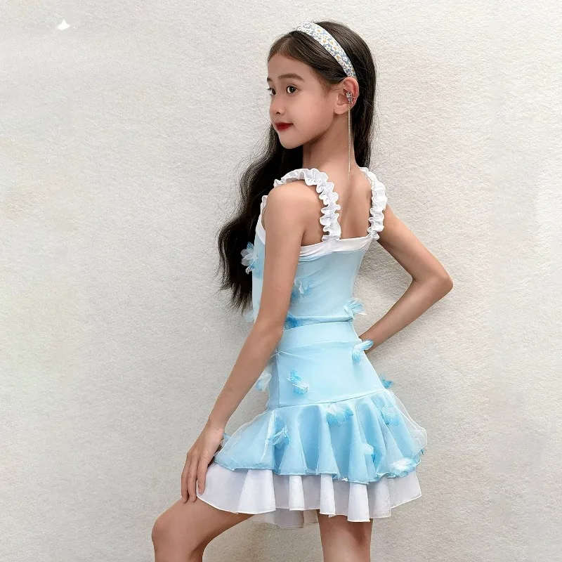 summer-2026-new-design-children's-girls'-latin-dance-costume-for-practice-and-performance-children's-dance-costume-cowboy-samba