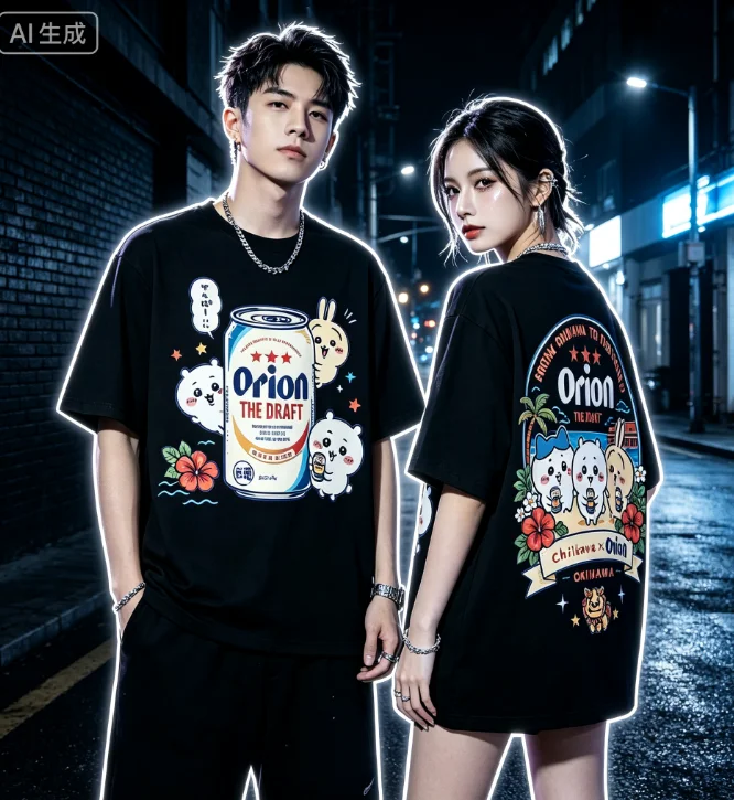 Anime Merchandise Men - T-shirt girocollo unisex con stampa collaborativa