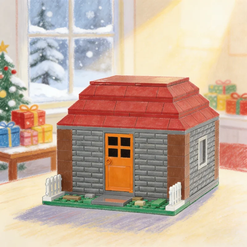 234 قطعة MOC منزل صغير مدينة نموذج اللبنات العمارة لتقوم بها بنفسك هدايا عيد الميلاد اللعب تجميع فكرة الإبداعية التعليم الطوب