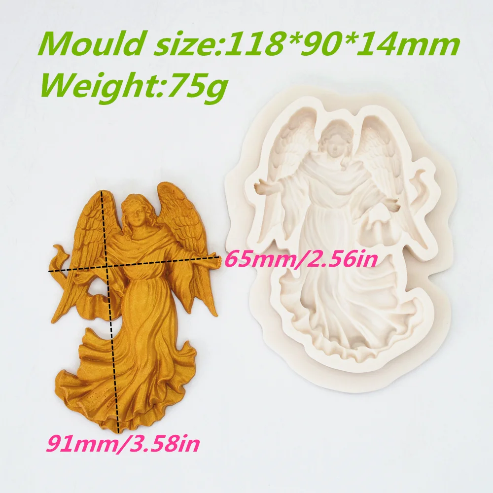 Angel Silicone Mold Kitchen Baking Tool DIY Cake Boy Wing Dessert Chocolate Lace Decoration Handmade Candy Pastry Fondant Moulds