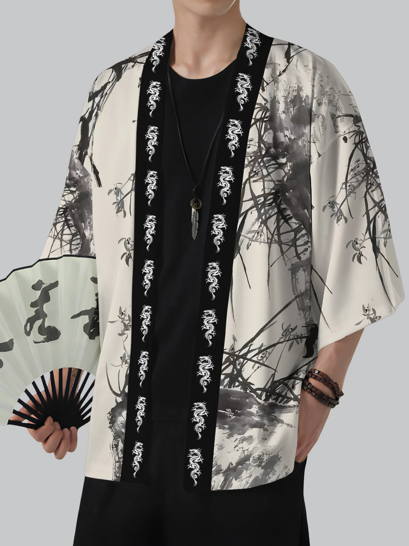 カジュアルなメンズ着物 S-2XL サイズ 伝統的な日本のローブ 快適なゆったりフィット オールシーズン対応の文化衣装