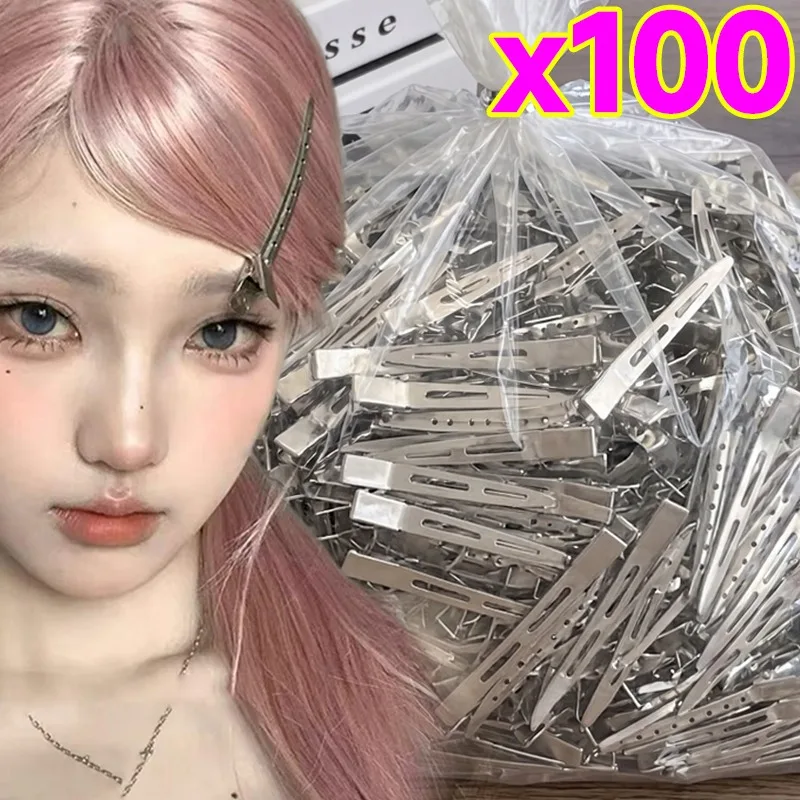 1/100pcs Duckbill Clips Women Makeup Hair Clips Side Bangs Hairpins Seamless Girls Styling Tools Hairgrip DIY Accessories Gifts