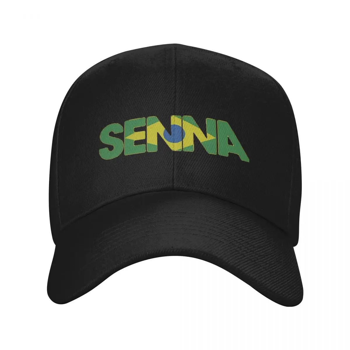 Senna com bandeira brasileira boné de beisebol para homens e mulheres, chapéu de sol ao ar livre, poliéster respirável, verão