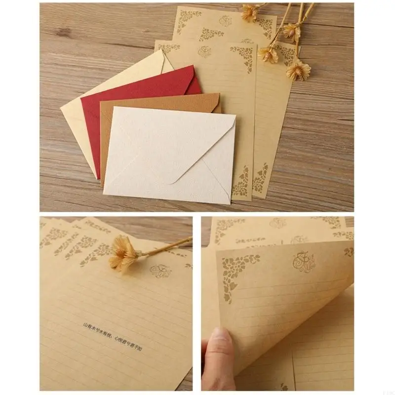 

Pack Of 20 A 5 Size Texture Envelope Set In Earth Tone Classical Styles Perfect For Wedding Invitations & Greeting Card F19C
