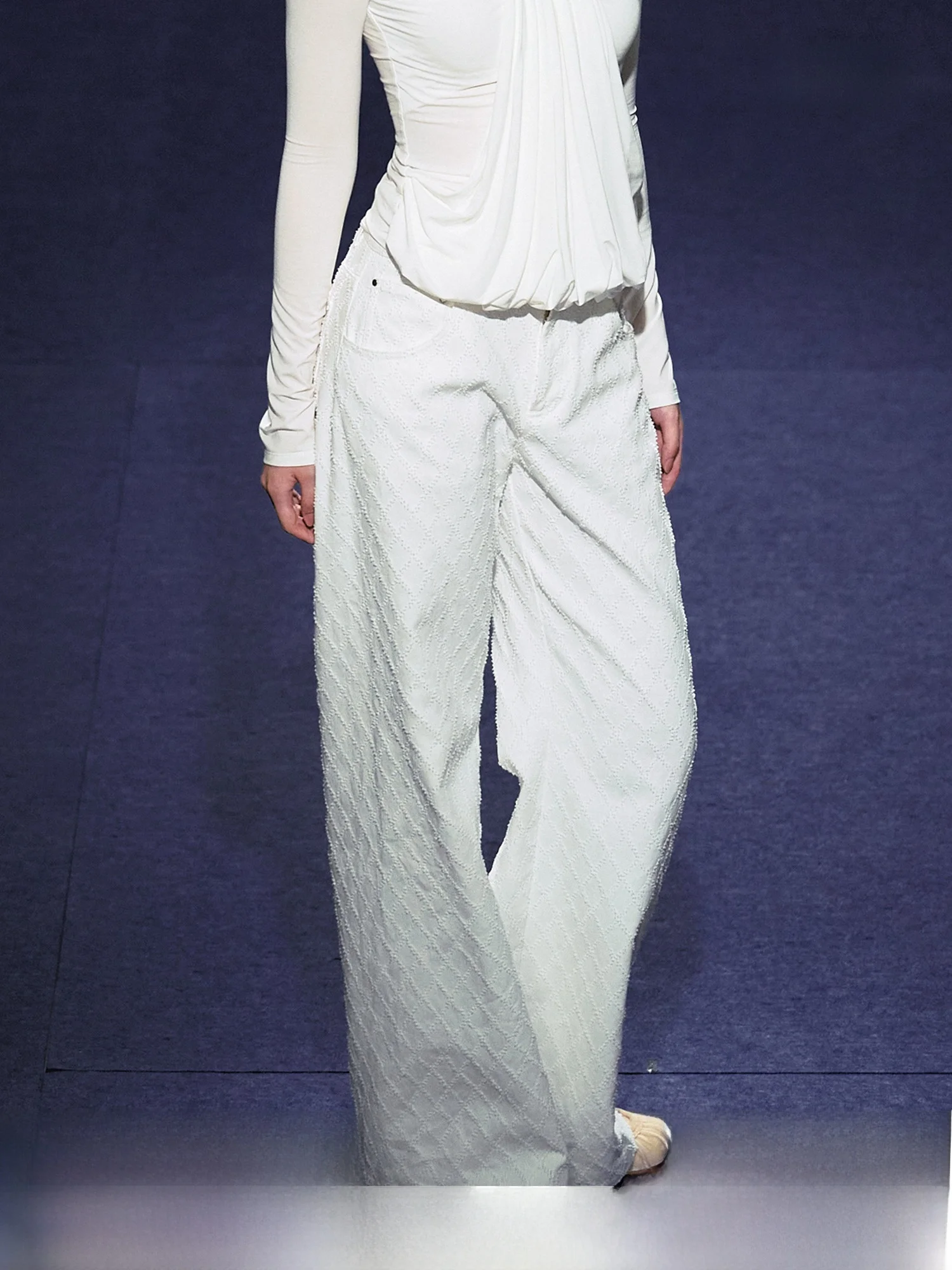 

AGAM Джинсовые брюки с широкой талией и двойной пуговицей Diamond id Универсальные широкие джинсы прямого кроя Женские свободные джинсы с талией