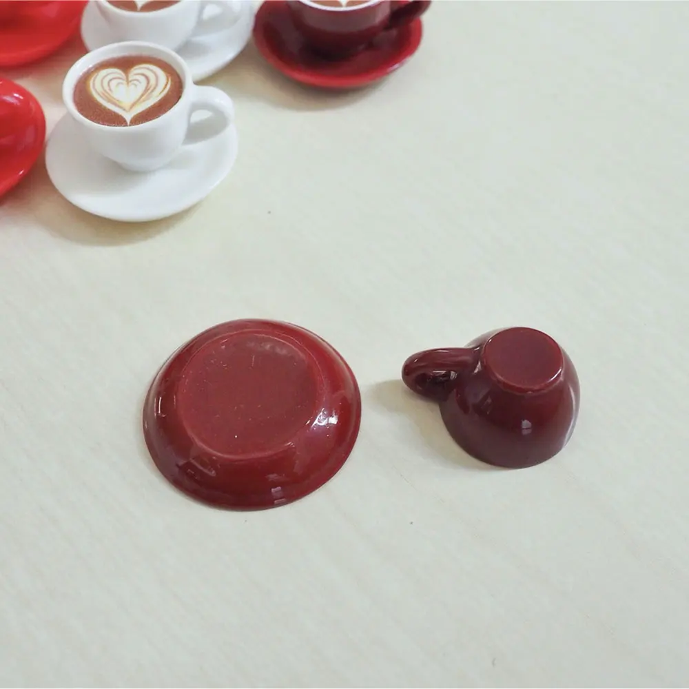 6/12PCS Coffee Cups Set Miniature Dinnerware Fairy Garden for Home Micro Landscape Craft DIY Ornament