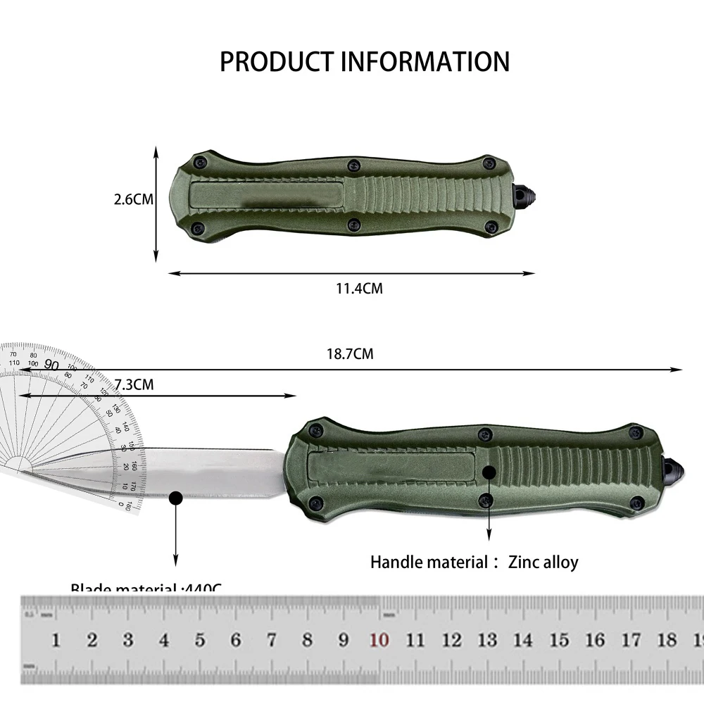 BM Outdoor Survival Multipurpose Knife 440C Blade Zinc Alloy Handle Pocket Knife Hunting Camping Combat Tactical Tool