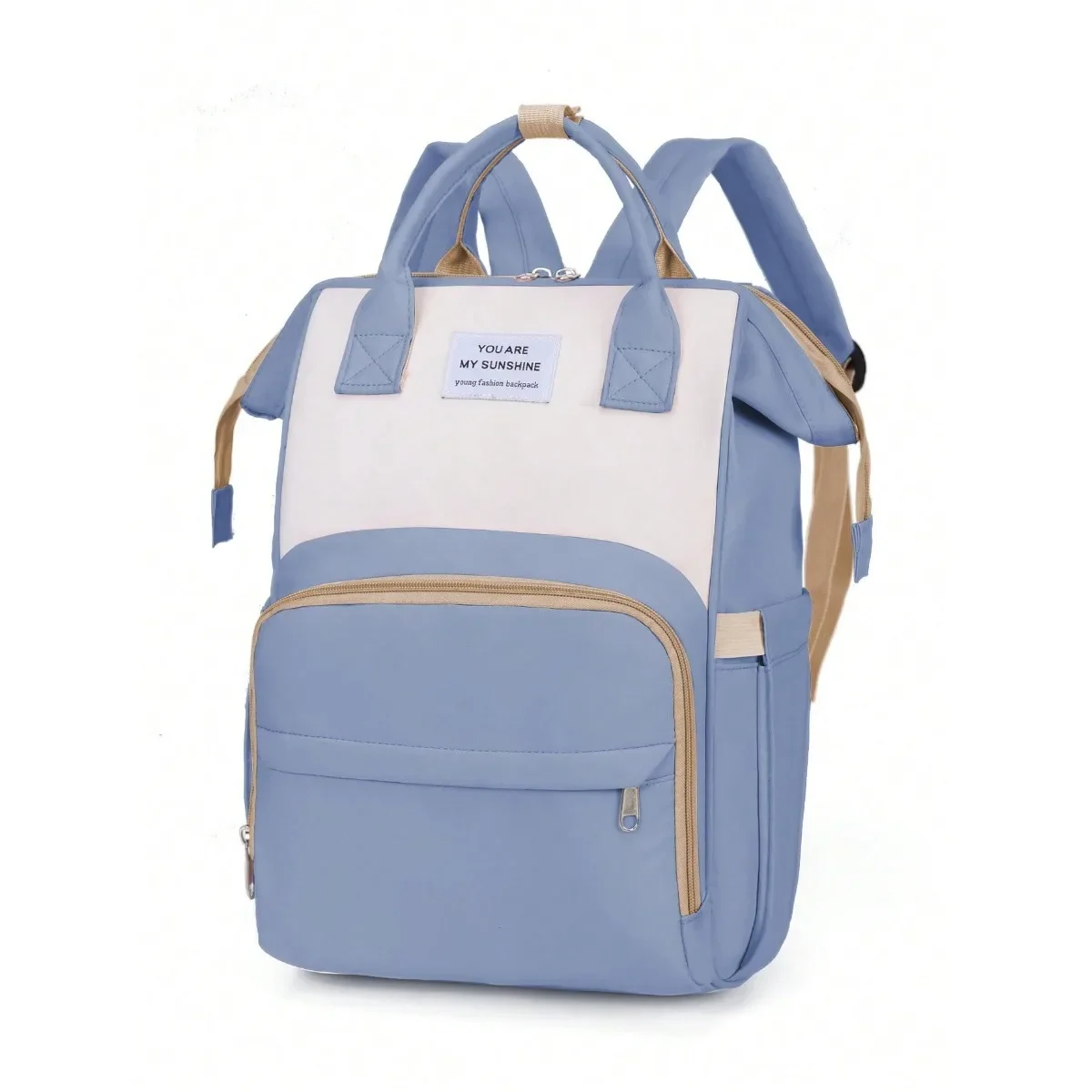 

Fashion Diaper Bag Backpack Waterproof Mommy Bag, Large Capacity Diaper Bag for Baby Boy Girl, with Insulated Pockets