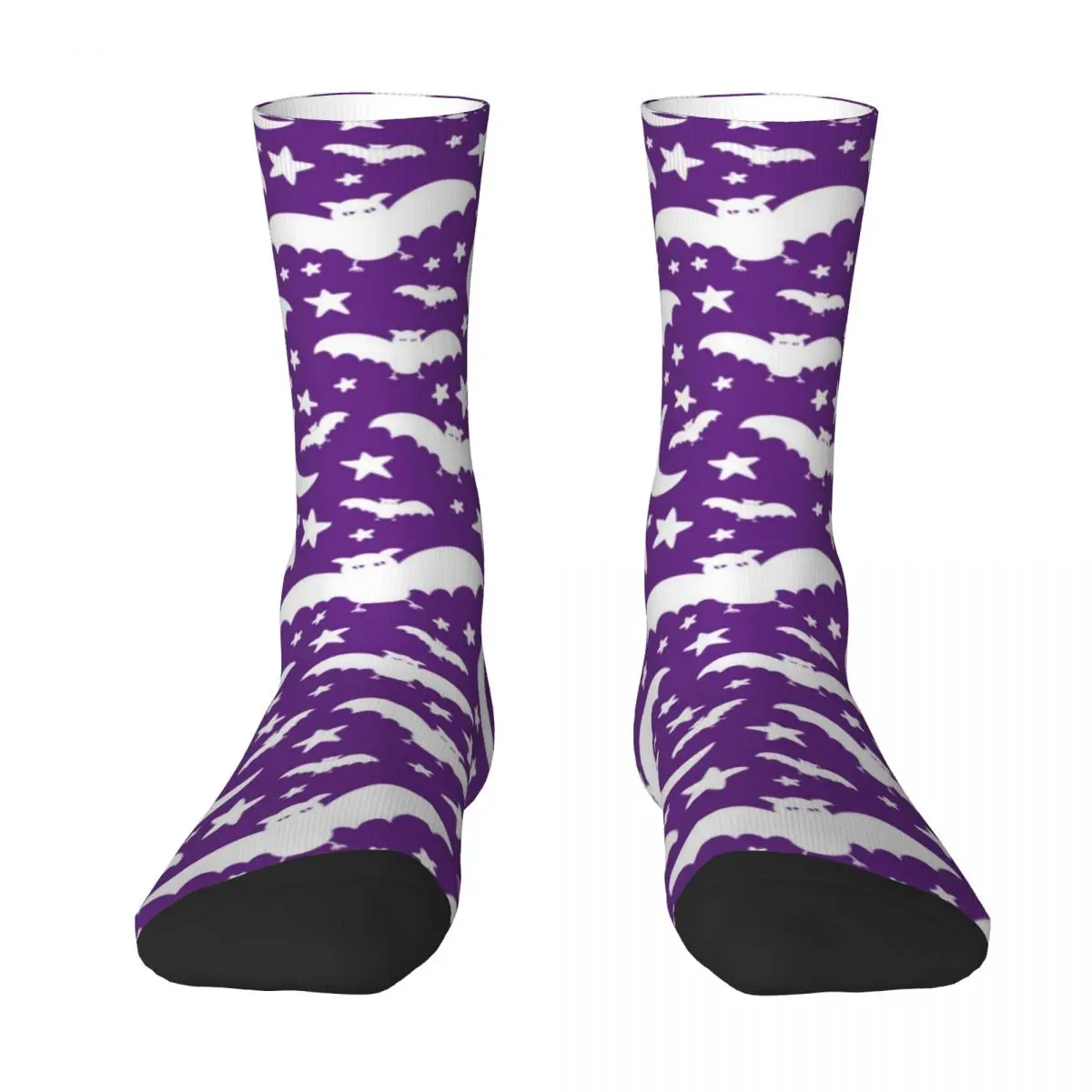 Halloween Bat Stockings Moon Star Print Graphic Funny Socks Spring Non-Slip Socks Female Outdoor Sports Breathable Socks image 2