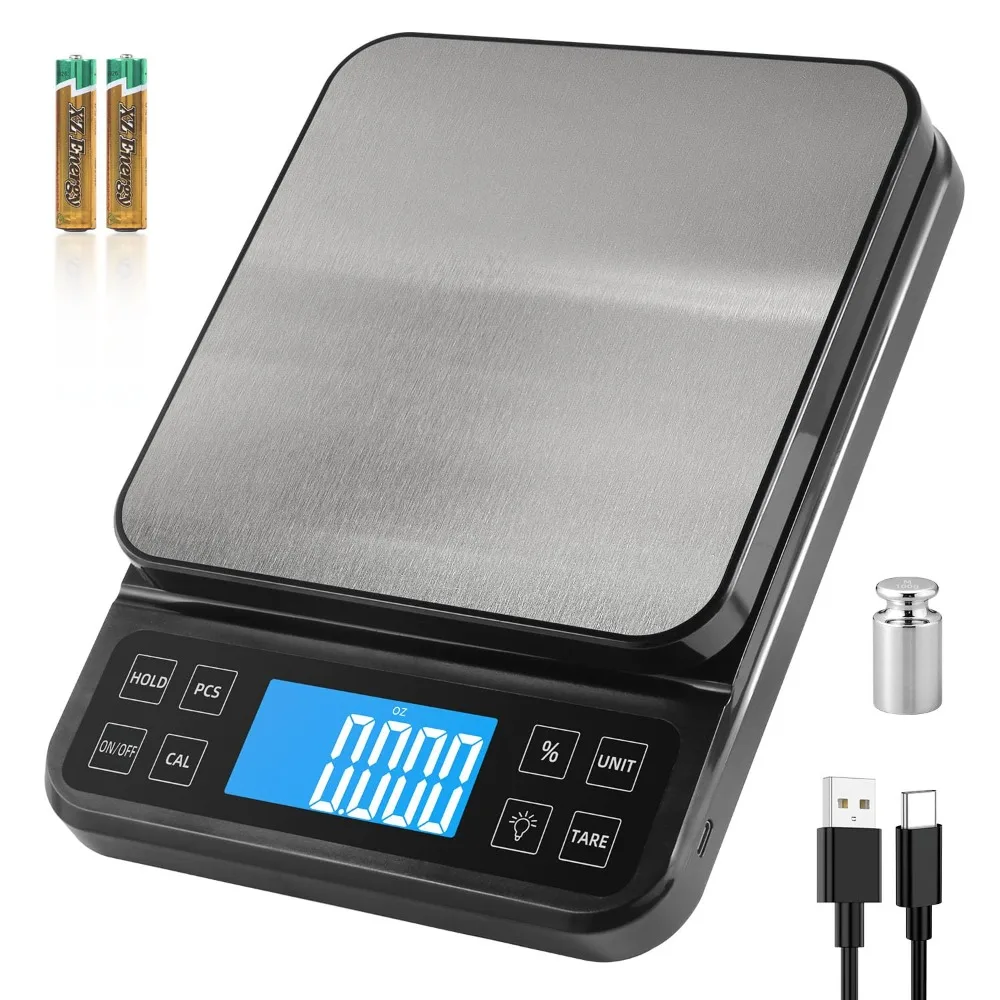 

BOMATA Large Kitchen Scale with 0.1g/0.001oz High Precision, Bakery Scale with% Percentage Function, Capacity 5kg/11lbs