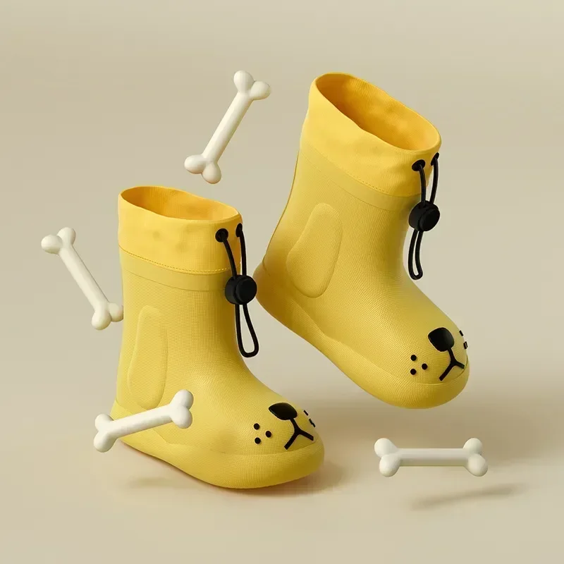 Children Rain Boots for Boys Girls Rain Boots Waterproof Baby Non-slip Rubber Water Shoes Children Rainboots Four Seasons Remova