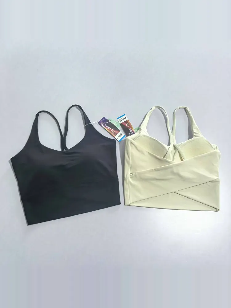 

Women's Y-Strap Sports Tank Top Cross Ba Yoga Vest Breathable oproof Fitn Gym Outfit Nylon ort Length Sportswear