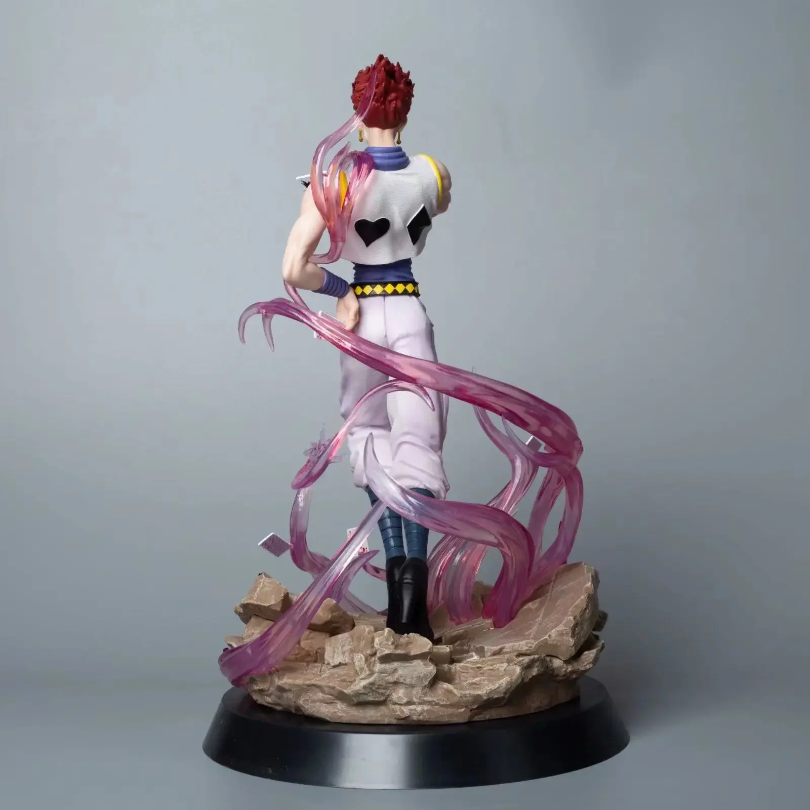 32 centimetri Anime HUNTERxHUNTER Hisoka Postura In Piedi Action Figure PVC Modello Statua Due teste intercambiabili Scrivania Decorazione Giocattoli Regali