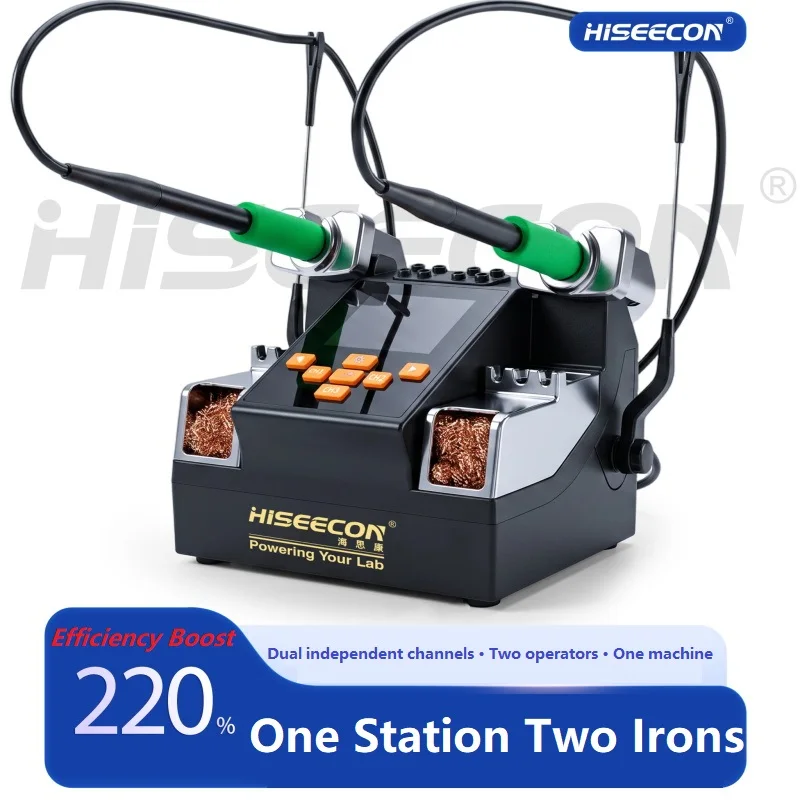 Wholesale HISEECON H9 Dual Channel Soldering Station 2S Fast Heating Original Factory Support OEM Bulk Order For Phone Repair