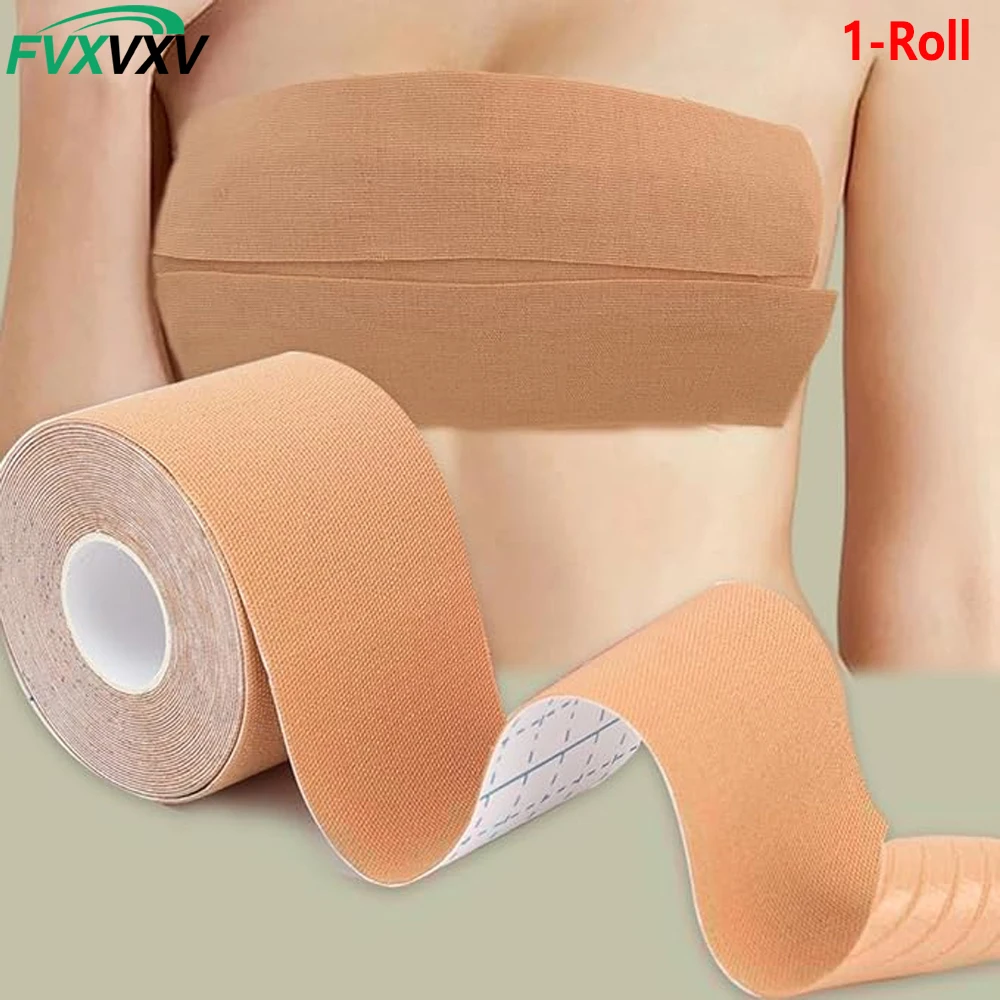 FVXVXV 1 Rolle Kinesiologie-Tape, 5 cm x 5 m, wasserfestes Sporttape, elastisches Muskel-Tape, Knie-Tape für Training und täglichen Gebrauch, Sport