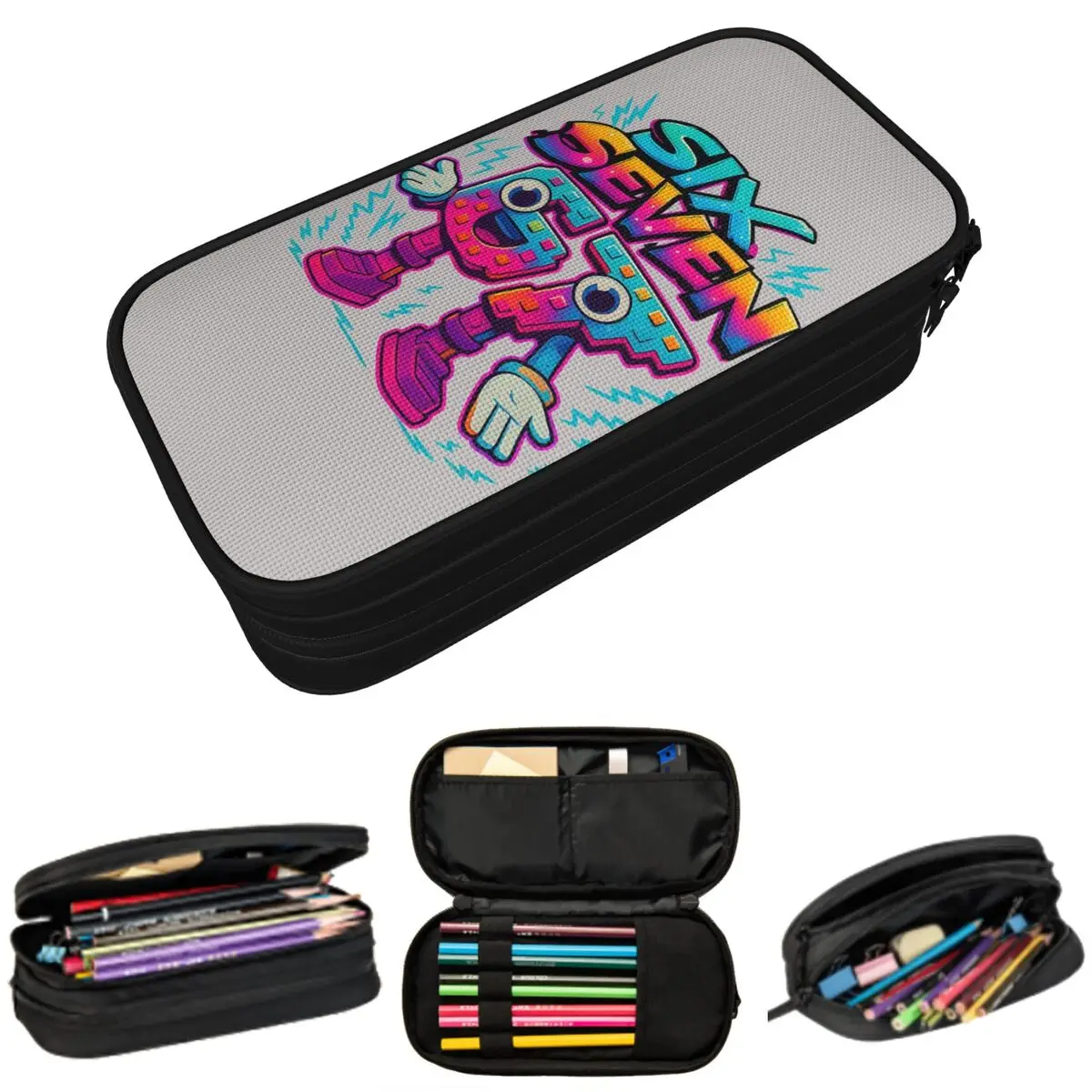 Number 67 Building Blocks Print Pencil Case for Boys Girls School Pen Box Pencil Bag Stationery Supplies Pen Holder Bag