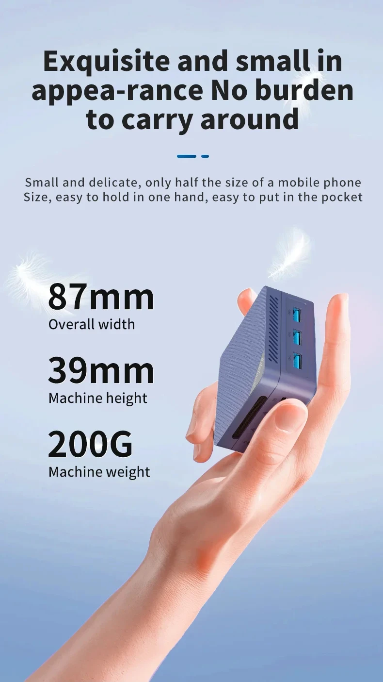 SZBOX Mini PC S15 Intel أحدث Twin Lake N150 M.2 2242 SSD Windows 11 LPDDR5 12GB WIFI BT5.2 كمبيوتر ألعاب الجيب للمكتب #5