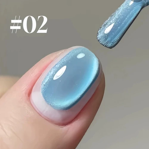 1 Uds WS 2025 nueva primavera/verano superventas uñas azules verde azul suministros de uñas fantástico océano burbuja ojo de gato esmalte de uñas en Gel