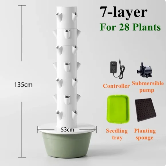 Hydrocultuurtoren Thuis Verticale grondloze cultuurapparatuur Hydrocultuursysteem Intelligente getimede groenteplanter