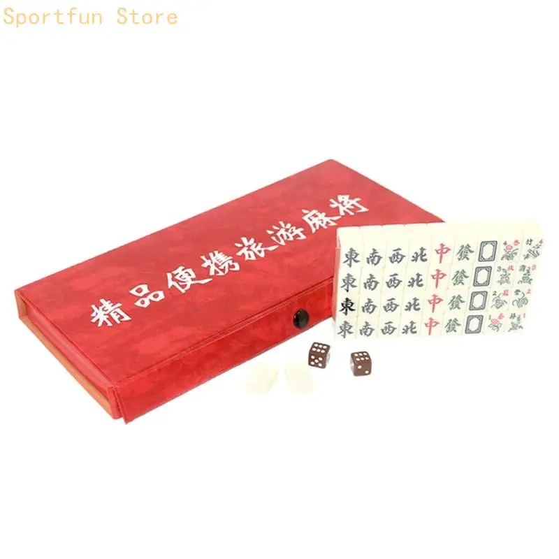 

Travel Friendly Mini Mahjong Set With Long Storage Box And 4 Sorting Tools Set X7JD