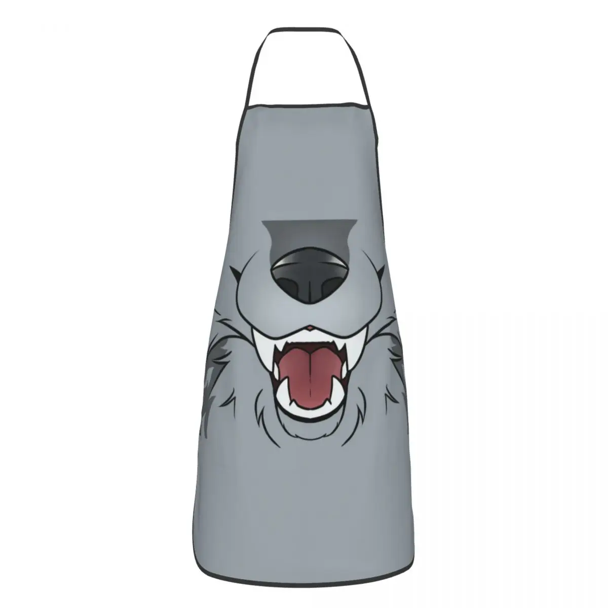 

На заказ унисекс серый волк Maw кухонный фартук для шеф-повара и выпечки для мужчин и женщин с животными Tablier Кухня для рисования