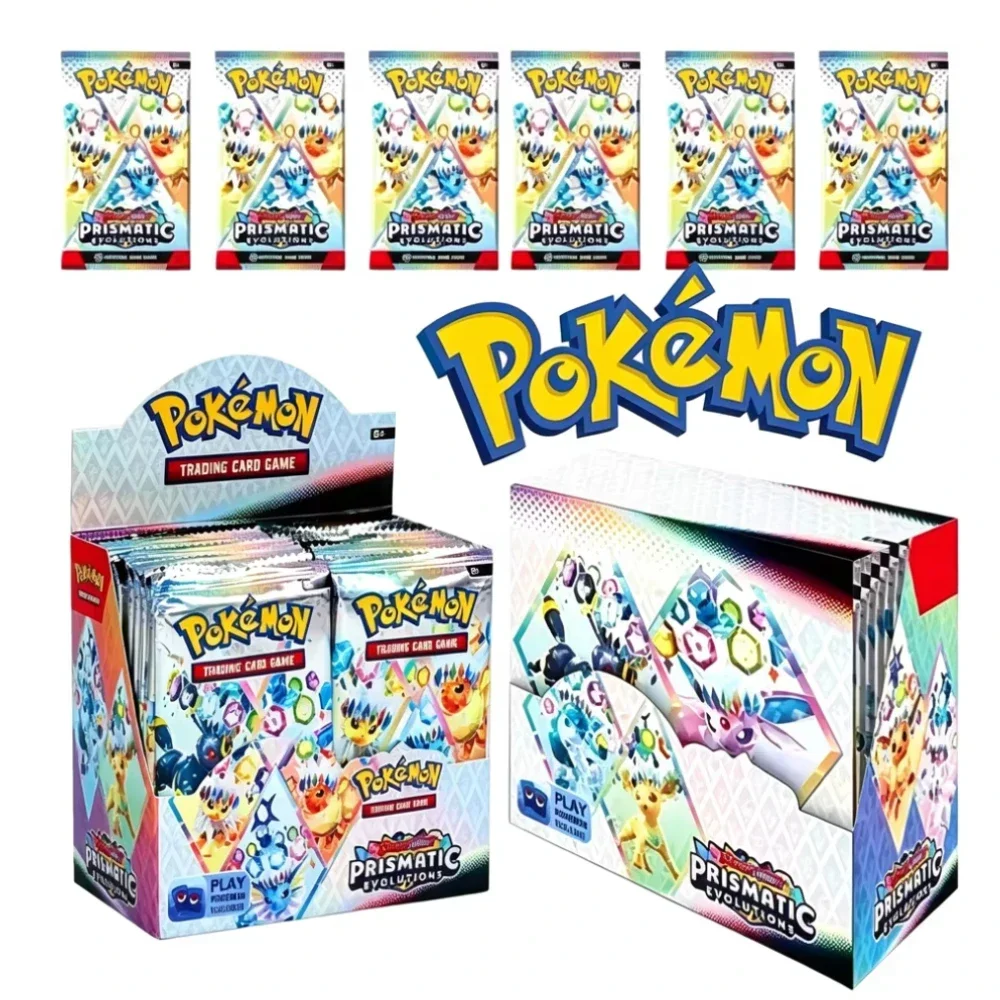 10pcs TCG Cards Scarlet & Violet Prismatic Evolutions 151Booster Box 36Packs Rare Holo Eevee Collectible Trading Cards