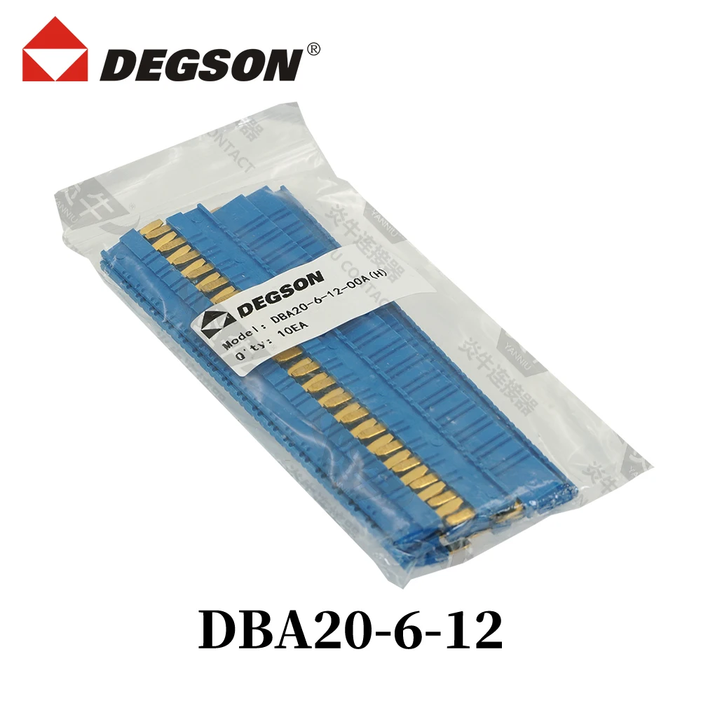 

10 шт. клеммные колодки DEGSON DBA20-6-16-00ZH DBA20-6-12 для монтажа на DIN-рейку, аксессуары для мостовых короткозамыкающих шин DBA20 Phoenix Contact