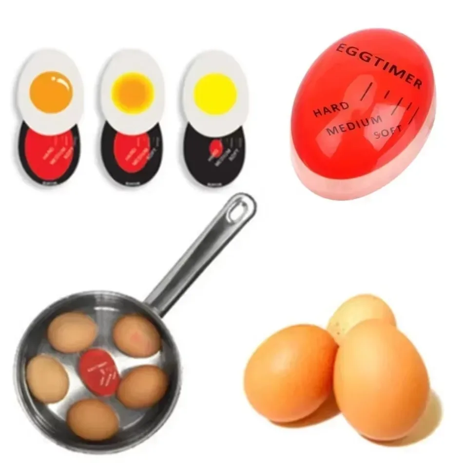 2026 New 1Pcs Resin Egg Cook Timer Color‑Changing Indicator Practical Kitchen Tool For Soft Boiled Hard Boiled Egg Cooking