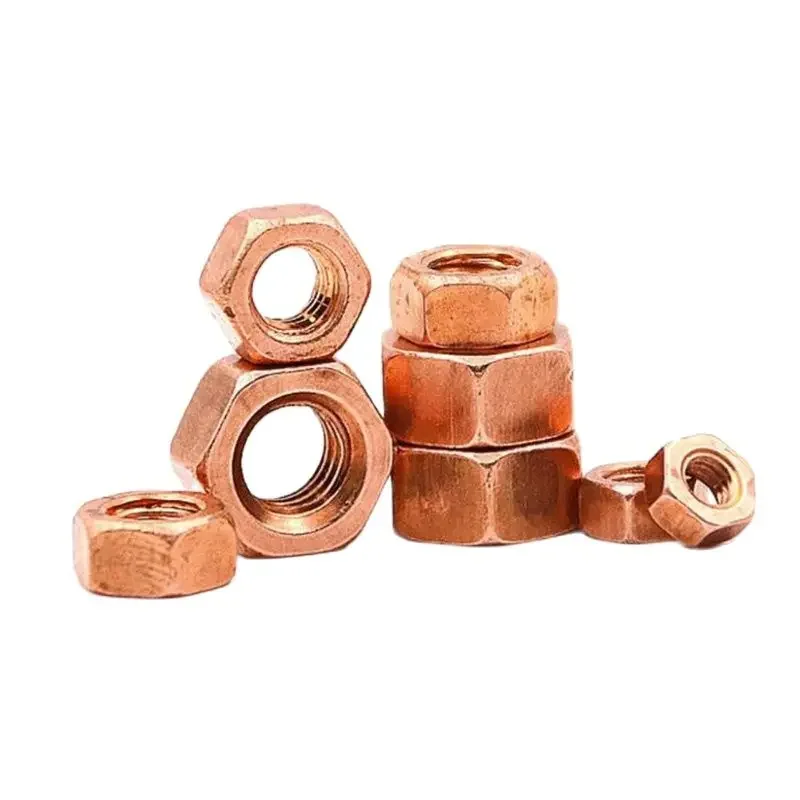 Conduzione conduttiva dado esagonale in rame M3 M4 M5 M6 M8 M10 M12 M14 M16 M18 M20 M22 M24 M30