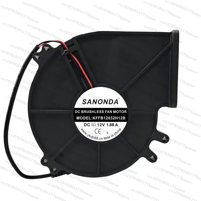 for KFFB12032H12B 12V 1.5A Turbo Blower Fan for Stove Firewood Grill Special High Speed Cooling Fan