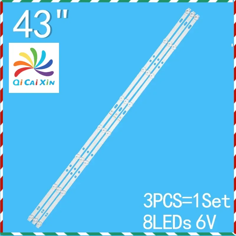 

3PCS LED Backlight Strip for SKYMASTER 43" CX43D08-ZC52AG-02 4S2P MS-L3300 V2