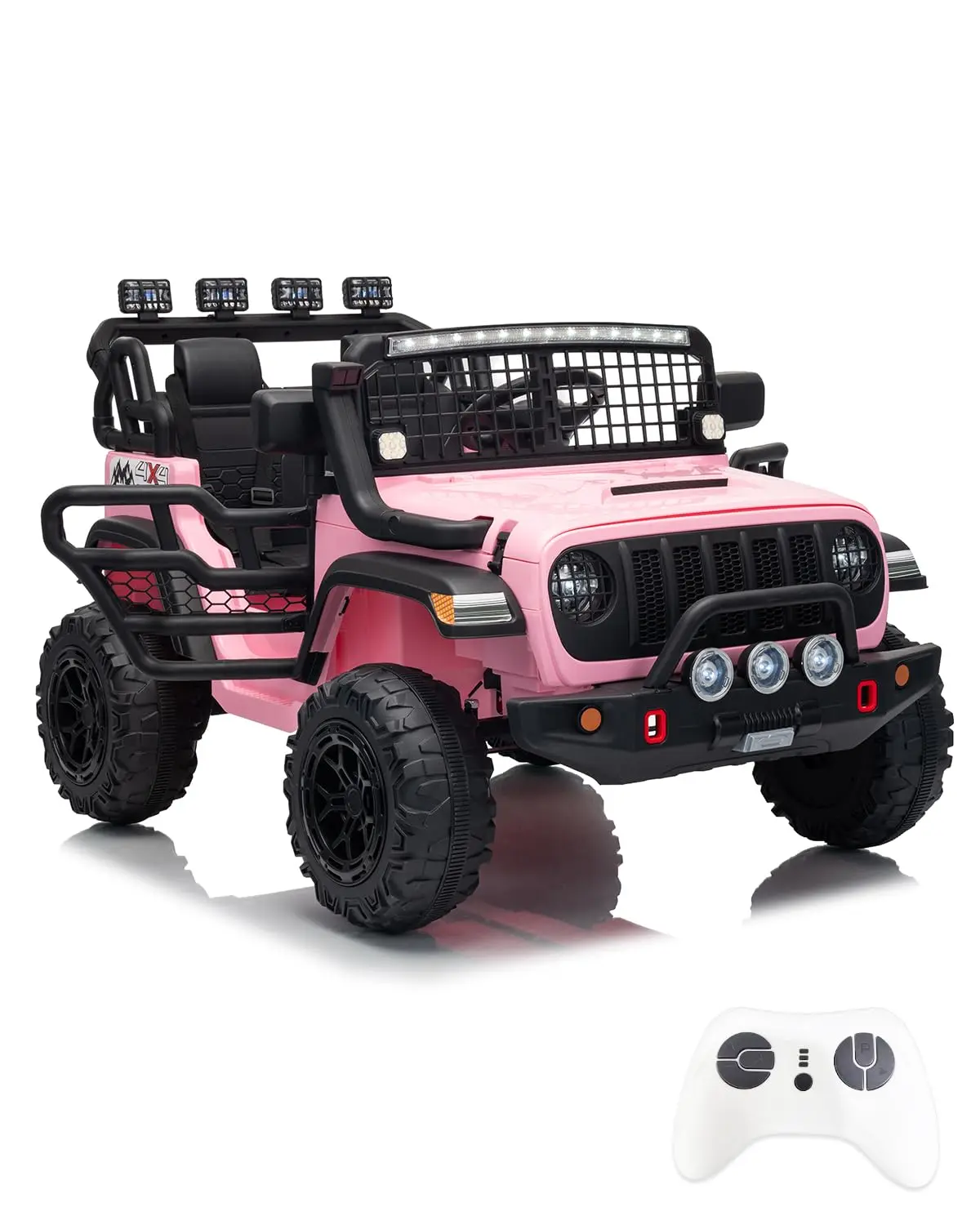 24V 2 Seater Kids Ride On Car With Remote Control, 400W Electric Truck For Big Kids, Shock Absorbers, Bluetooth, LED Lights, 4 MPH