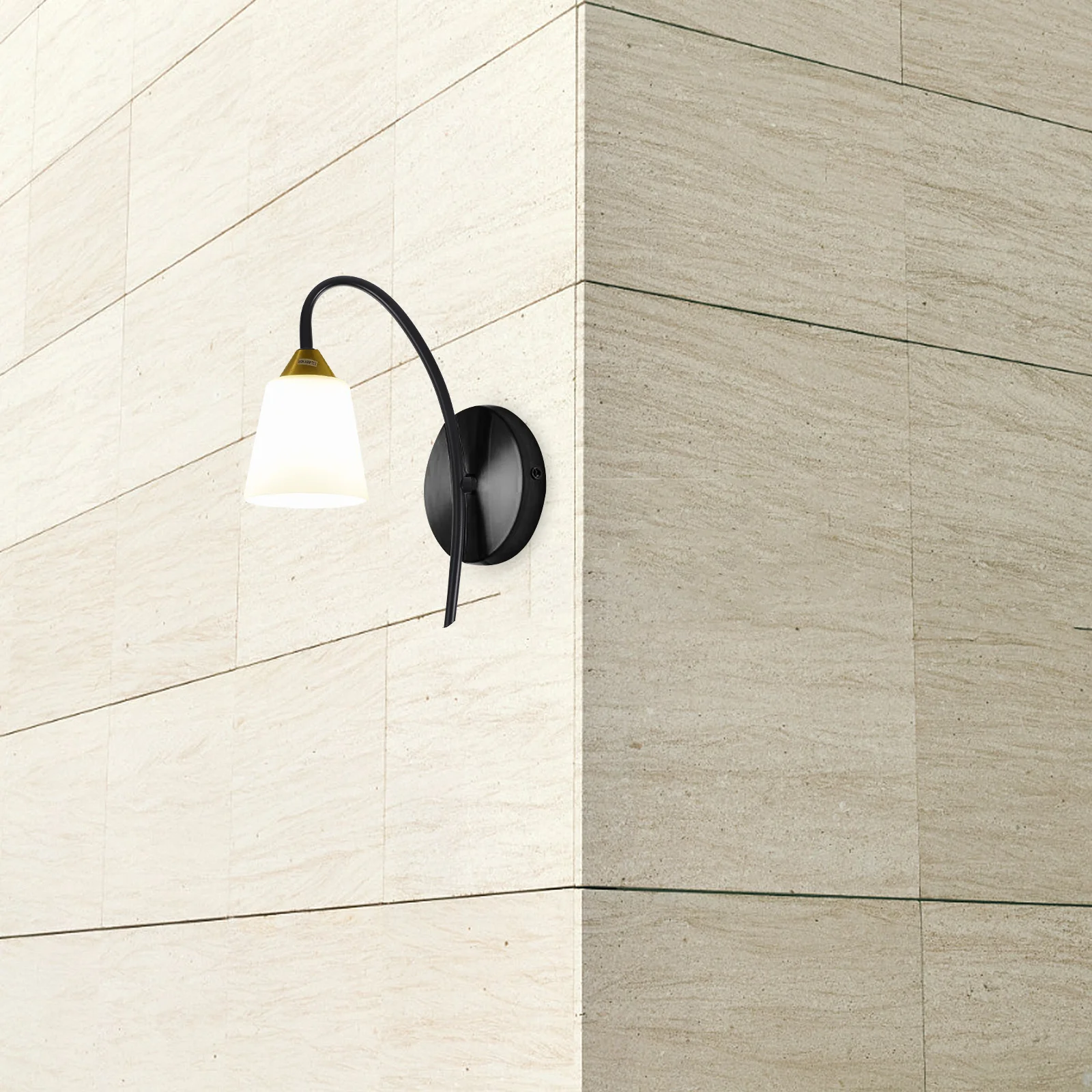 Wall Curved Stem Replacement Lamp Stem For Diy Lighting Fixture Durable Threaded Tube Wall Lamp Repair Part