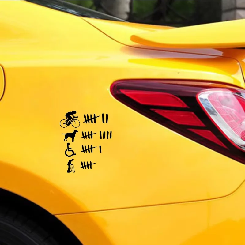 17 * 14.2cm Special Statistical Table Identification Design Window Bumper Motorcycle Accessories Decoration Vinyl Car Stickers