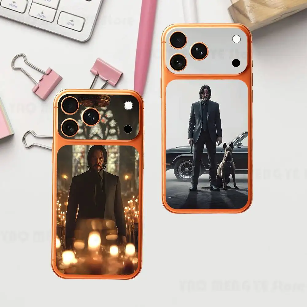 

Action Movie J-John Wick For IPhone 17 Pro ProMax Full Back Cover Decal Wrap Skin Rear Protective Sticker Film