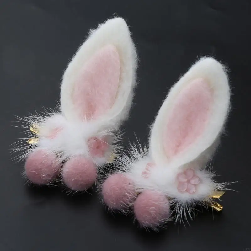 

L5YC Bunny Ears Hair Clips for Women Girls Easter Party Cosplay Hair Accessories