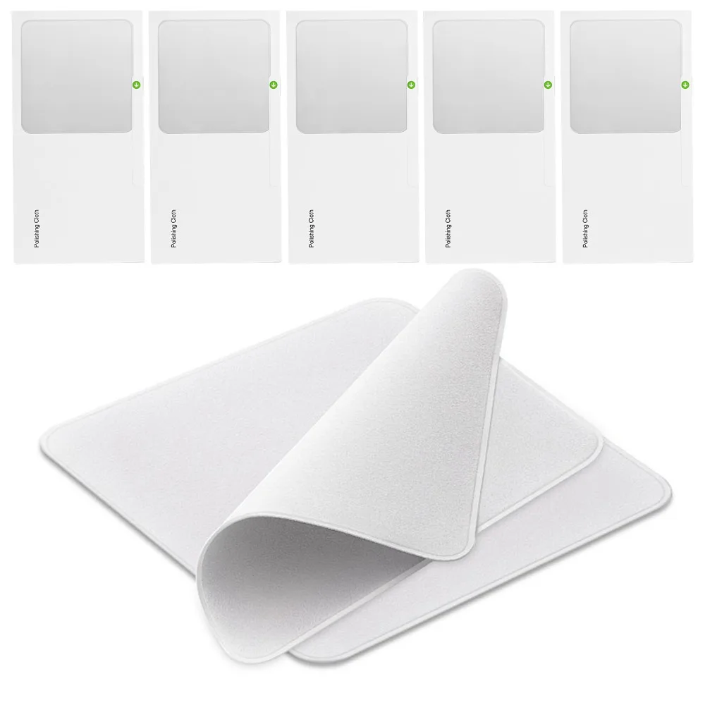 1-5 pezzi panno per lucidatura con scatola per Apple Iphone panno per pulizia schermo nano-texture per IPad Mac Pro detergente per display per fotocamera