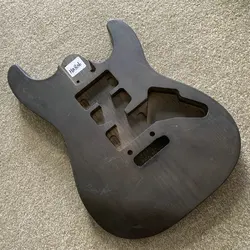 HB836  Black Color ST Model  Electric Guitar Body HSH Pickups Solid ASH Two Points Fixed Tremolo Style Parts Replace Accessories