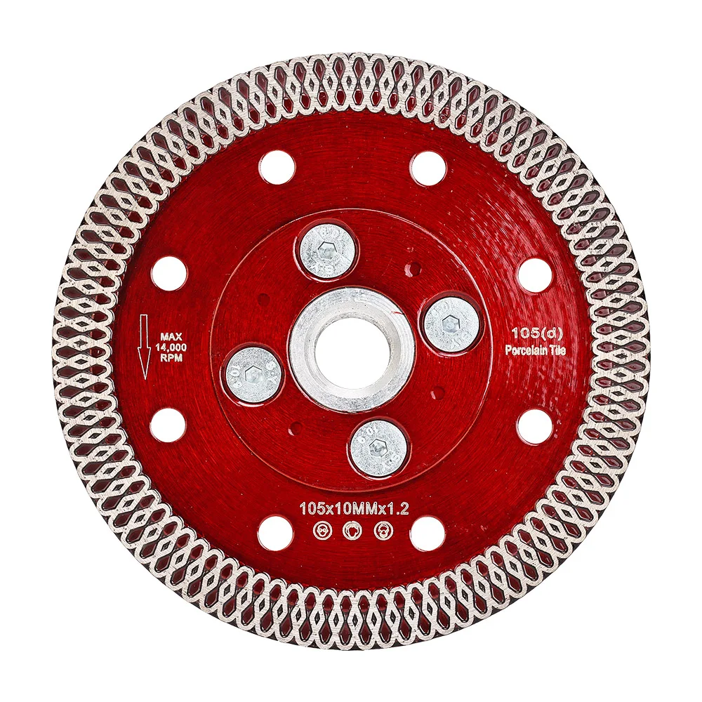 

105 мм турбо-алмазная пила, отрезной диск для гранита, мрамора, керамические лезвия для фарфоровой плитки со съемным фланцем m14 или 5/8 дюйма-11