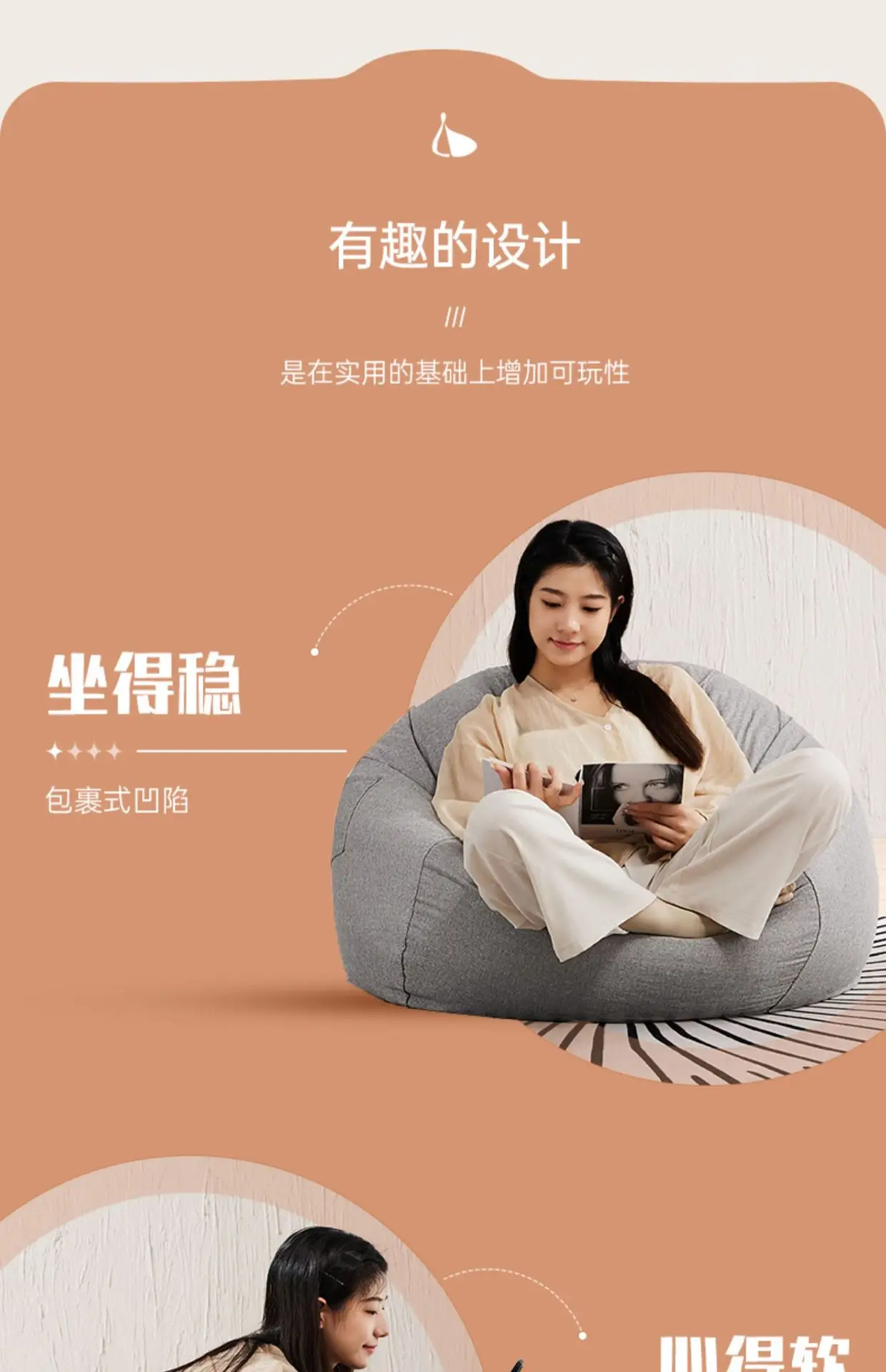 Lazy Sofa Bean Bag Single Person Can Lie Down and Sleep floor sofa muebles bean bag chair with filling