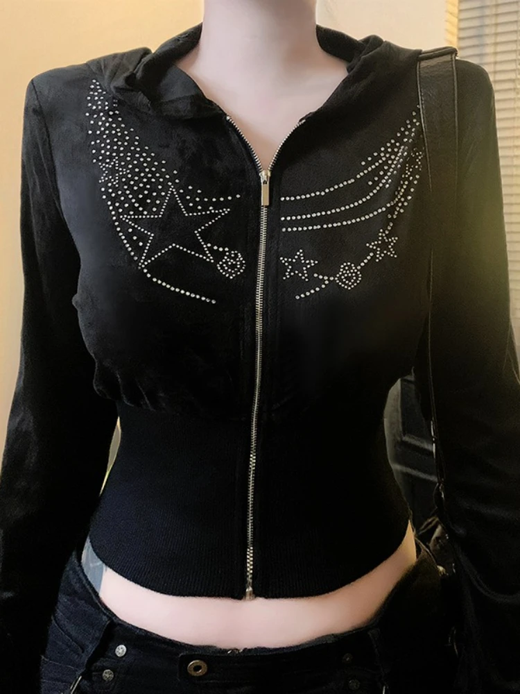 

Korobov Sweet Streetwear с капюшоном и длинными рукавами, однотонные тонкие универсальные куртки с карманами на молнии