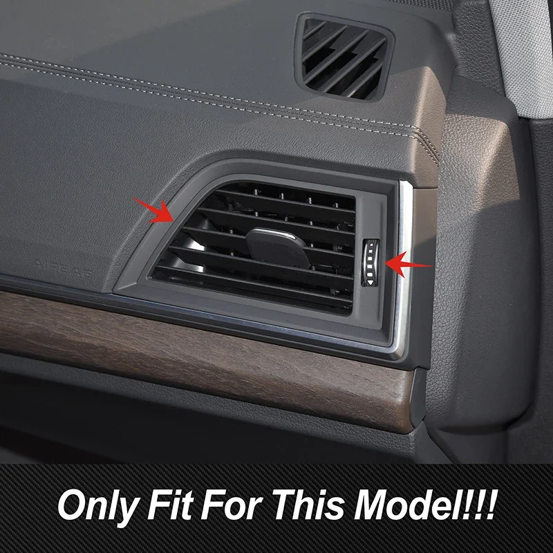 Car Accessories Console Air Condition Outlet Frame Decoration Stainless Steel Sitcker Trim For Audi Q5 FY 2018-2022 LHD Decals