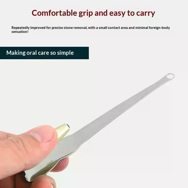 1Pcs Ear Wax Tonsil Stone Remover Tool LED Light Stainless Steel Oral Cleaning Care Tools