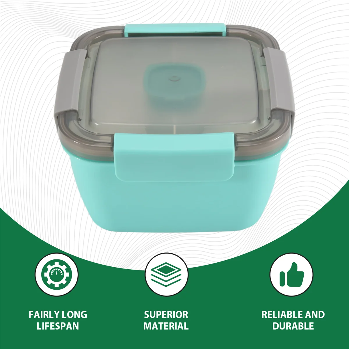 AA25 Lunch Container To Go, 1500Ml Salad Bowls with 3 Compartments, Container for Salad Toppings