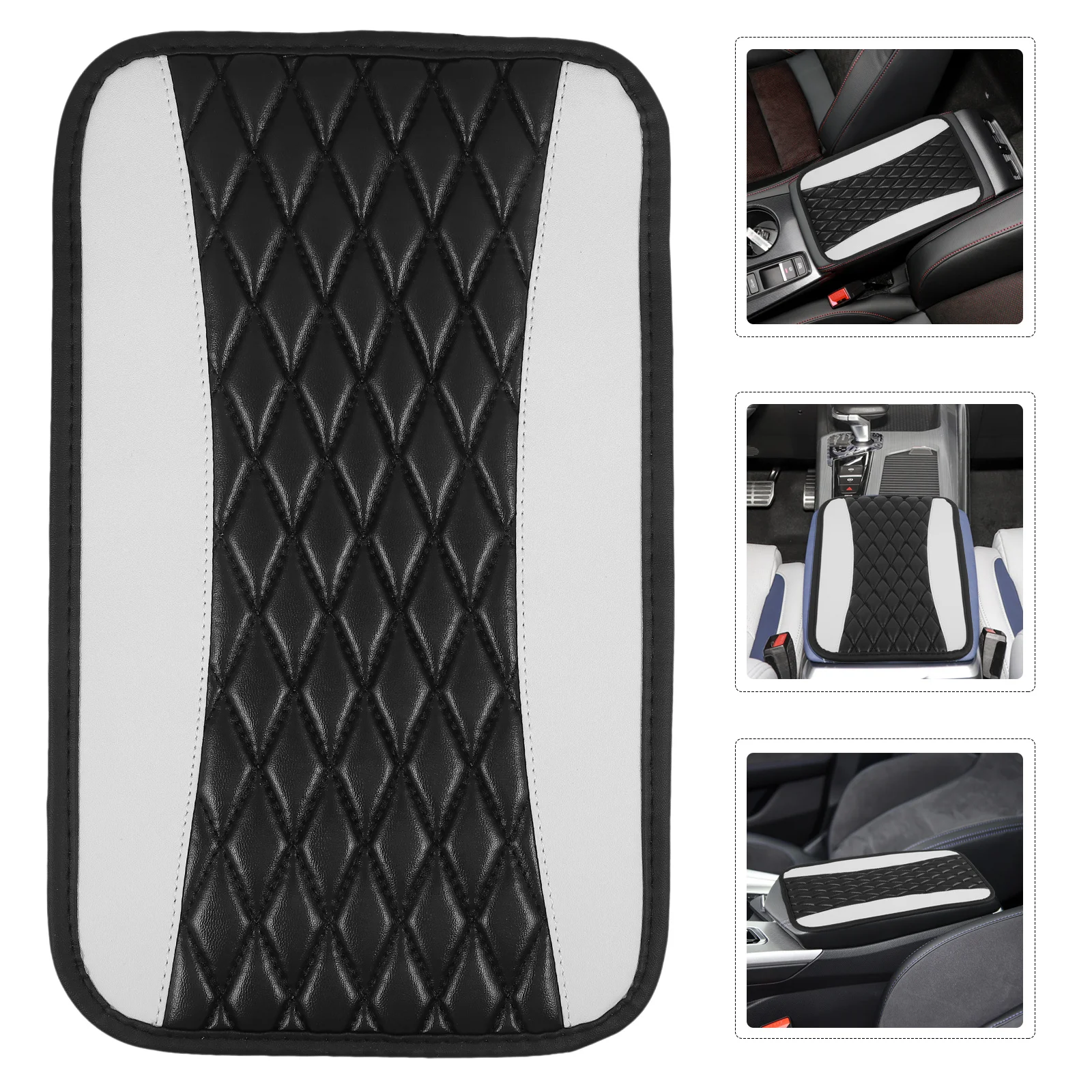 

Auto Armrest Cover Car Console Cushion Long Lasting Classic Color Simple Structure Comfortable Driving Experience
