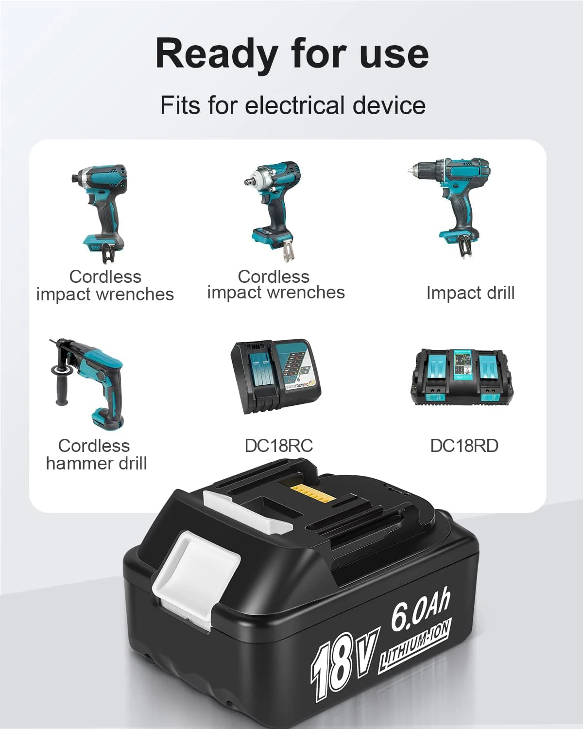 Batería recargable BL1860 para Makita, pila de iones de litio 18650 para herramienta eléctrica BL1860, BL1830, BL1850B, LXT400