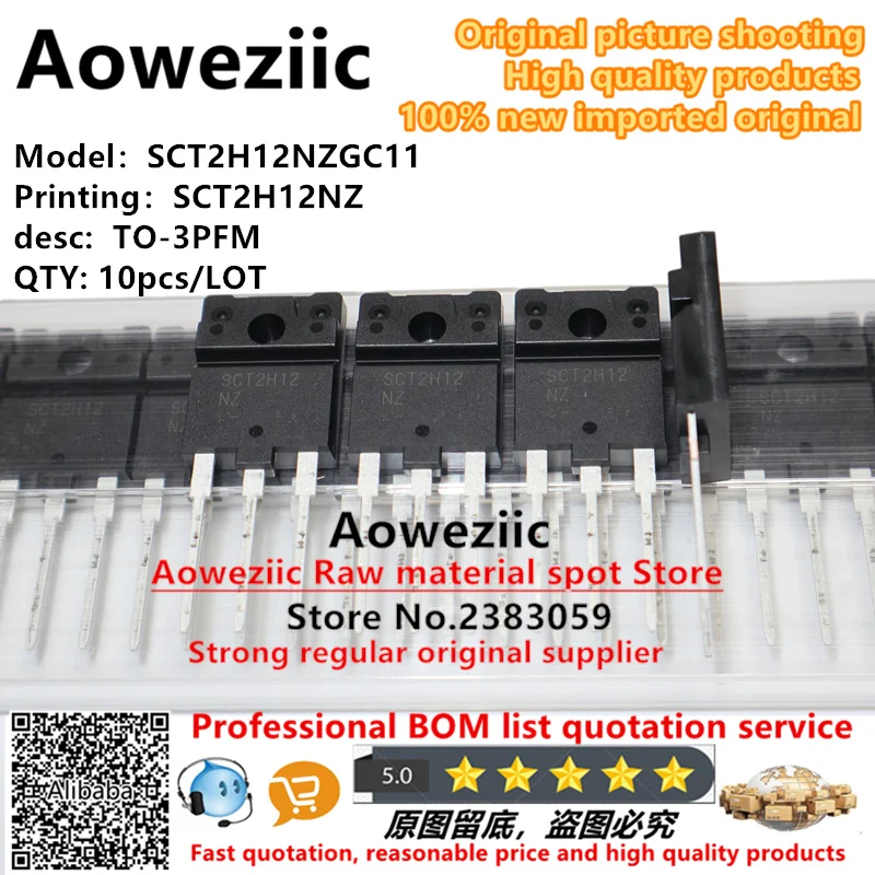 Aoweziic  2021+ 100% New Imported Original  SCT2H12NZGC11 SCT2H12NZ  TO-3PFM  MOS FET 1700V