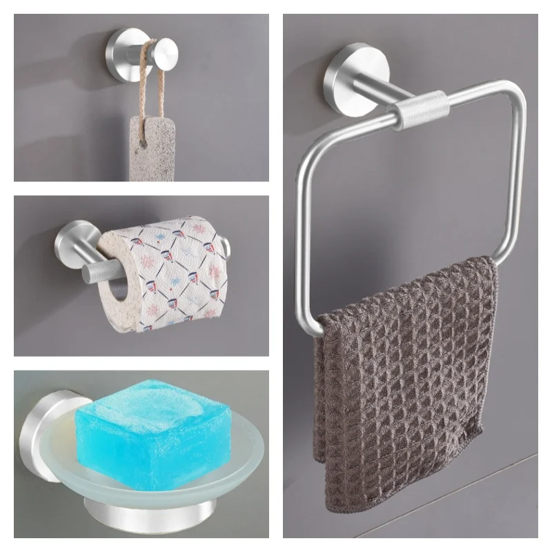 نحى النيكل النحاس مخرش جدار هوك حامل ورق المرحاض منشفة بار فرشاة المرحاض منشفة حمام رف اكسسوارات الحمام #6