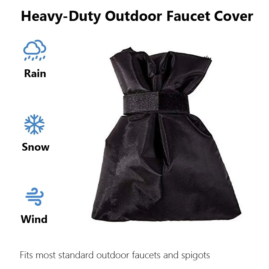 Outdoor Faucet Cover Anti-Freeze Hose Bib Water Faucet Protector Frost Protection Cover Winter Saving Tap